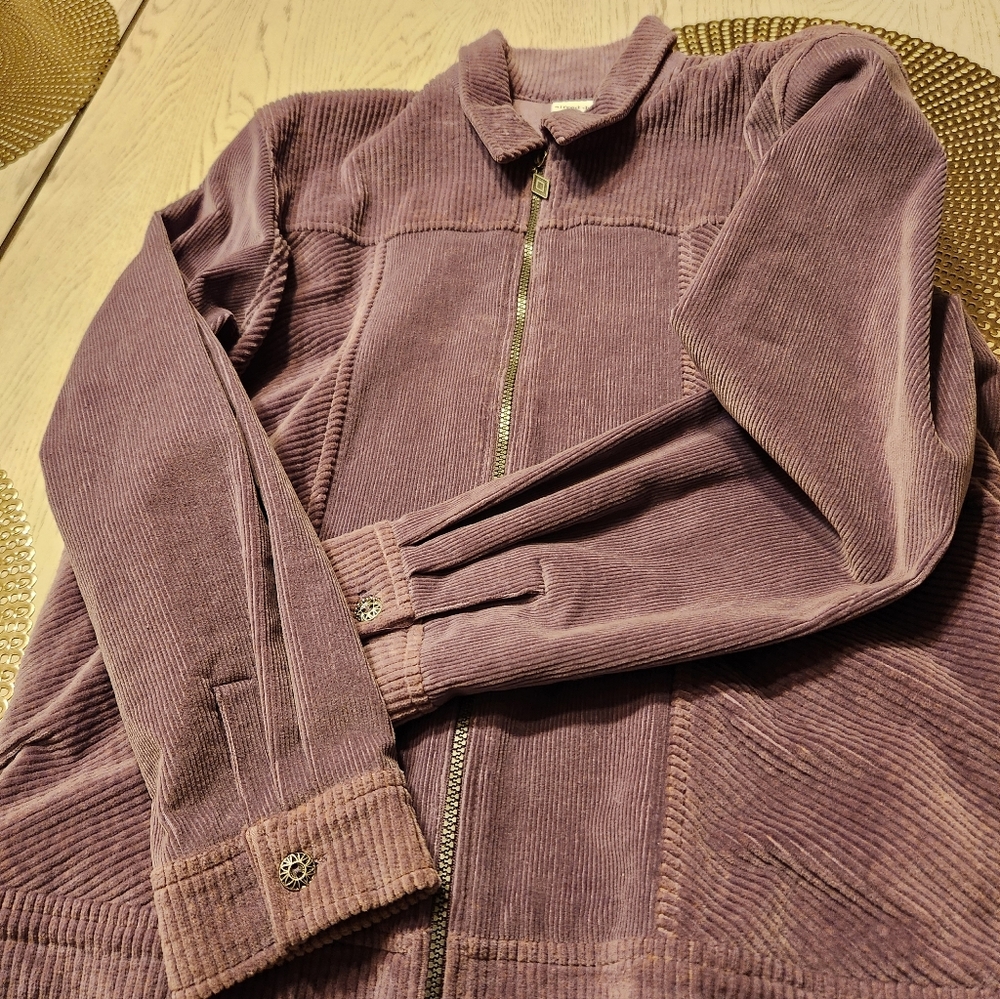 Alfred Dunner Purple Corduroy Jacket Size 8 Good